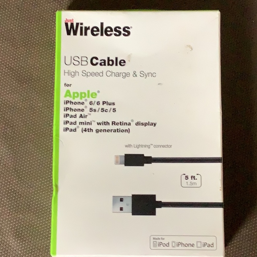 Just wireless USB cable high speed charge & sync